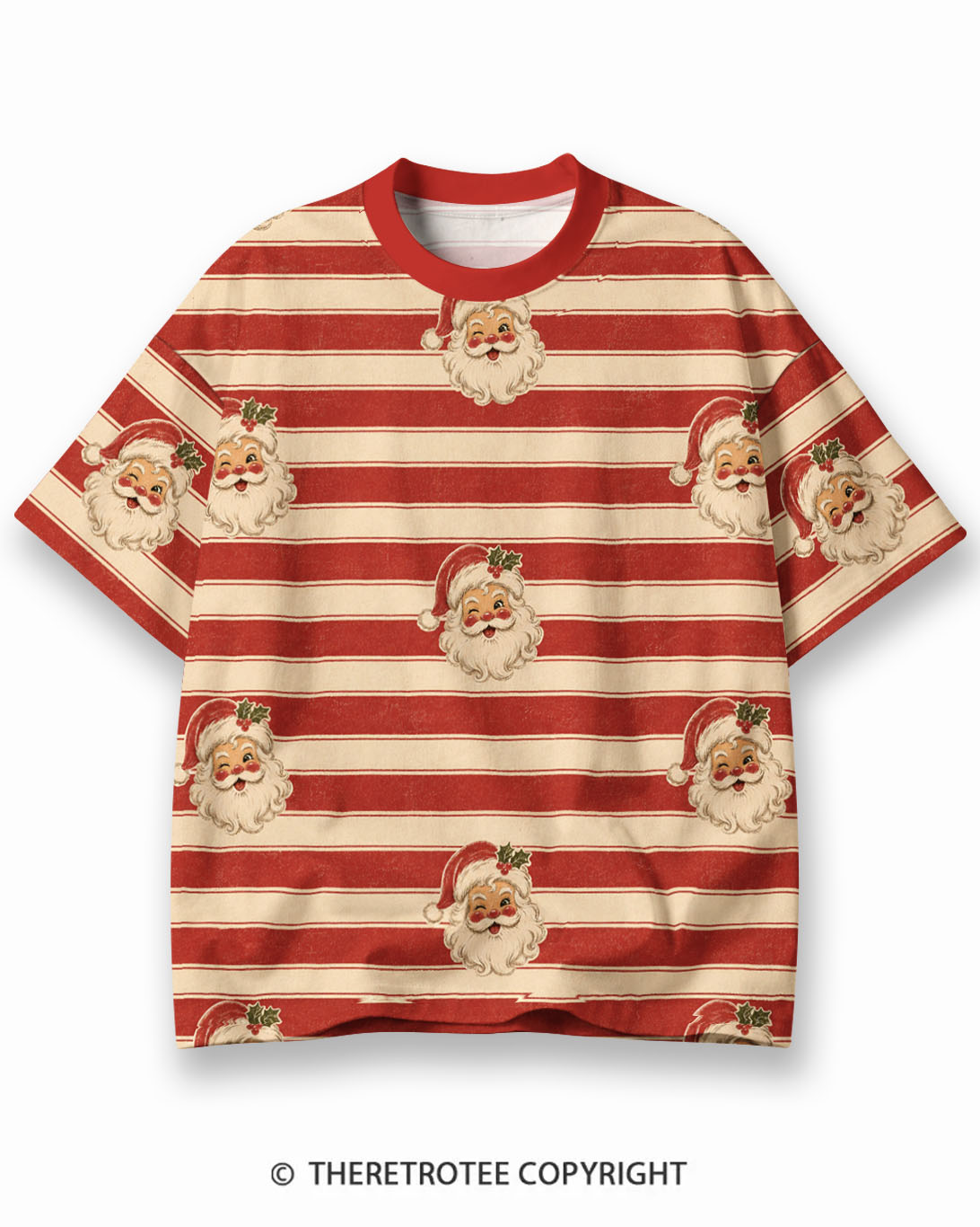 TheRetroTee XXX Eco Oversized Striped Ringer T-Shirt