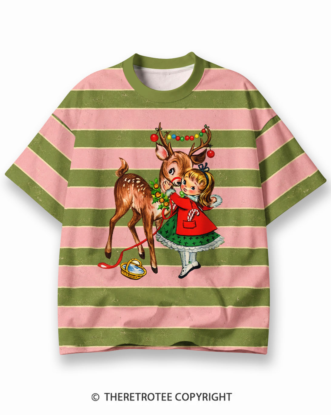 TheRetroTee XXX Eco Oversized Striped Ringer T-Shirt