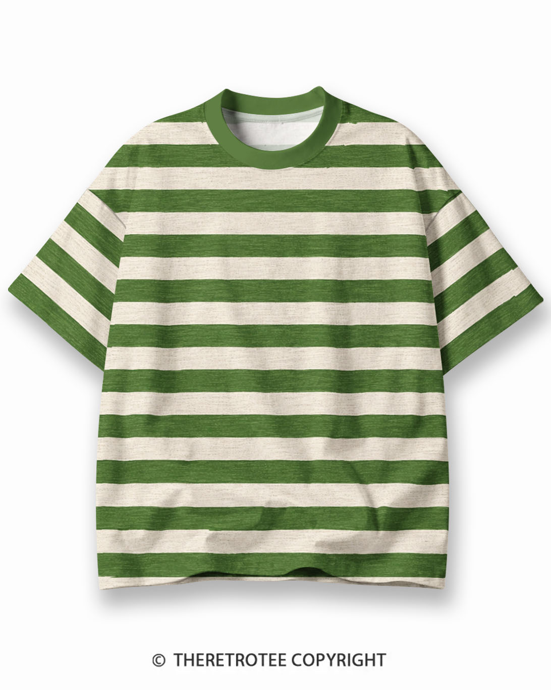TheRetroTee XXX Eco Oversized Striped Ringer T-Shirt