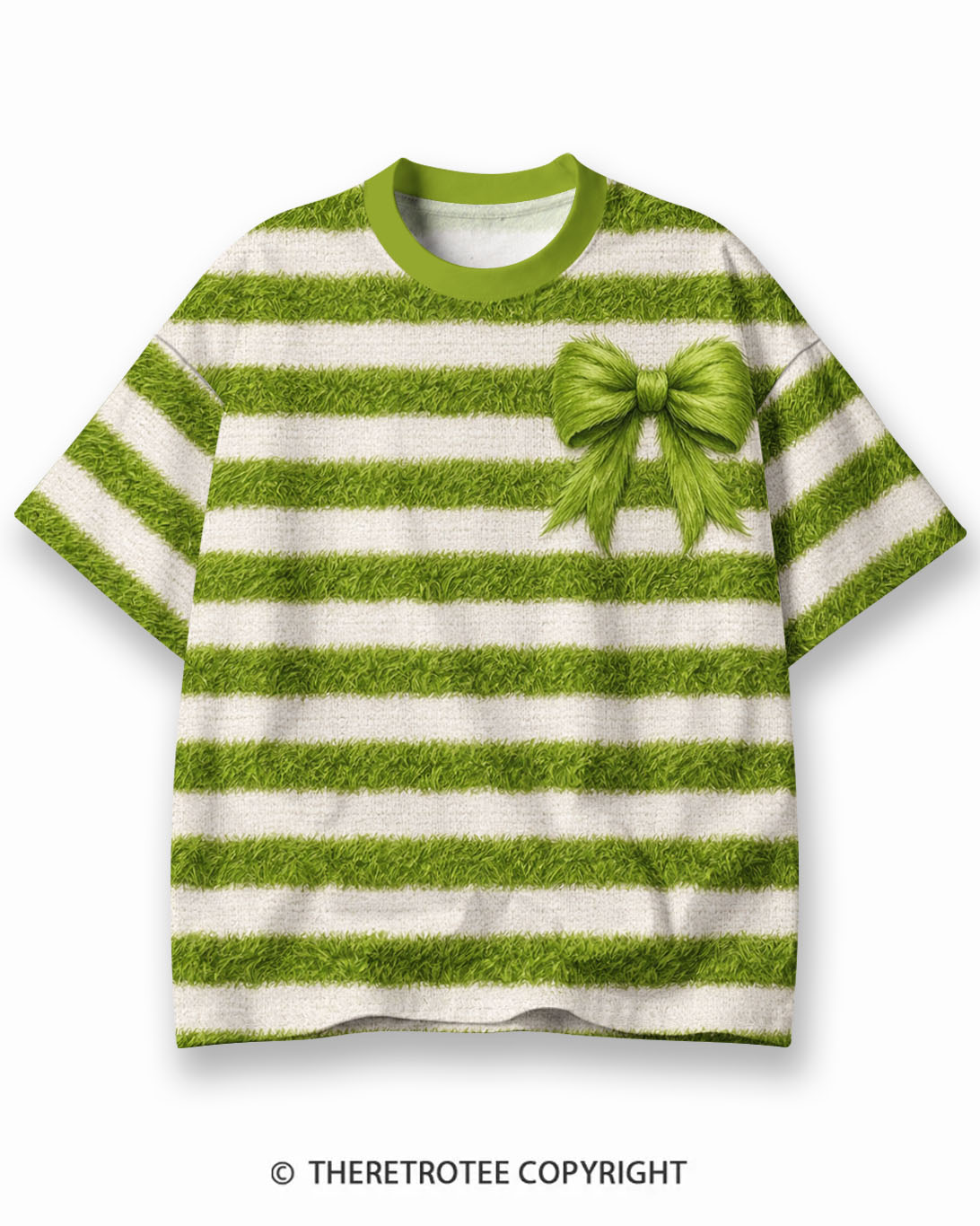 TheRetroTee XXX Eco Oversized Striped Ringer T-Shirt