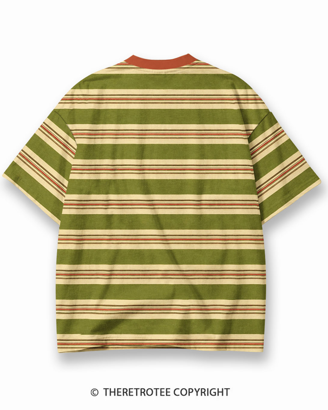 TheRetroTee XXX Eco Oversized Striped Ringer T-Shirt