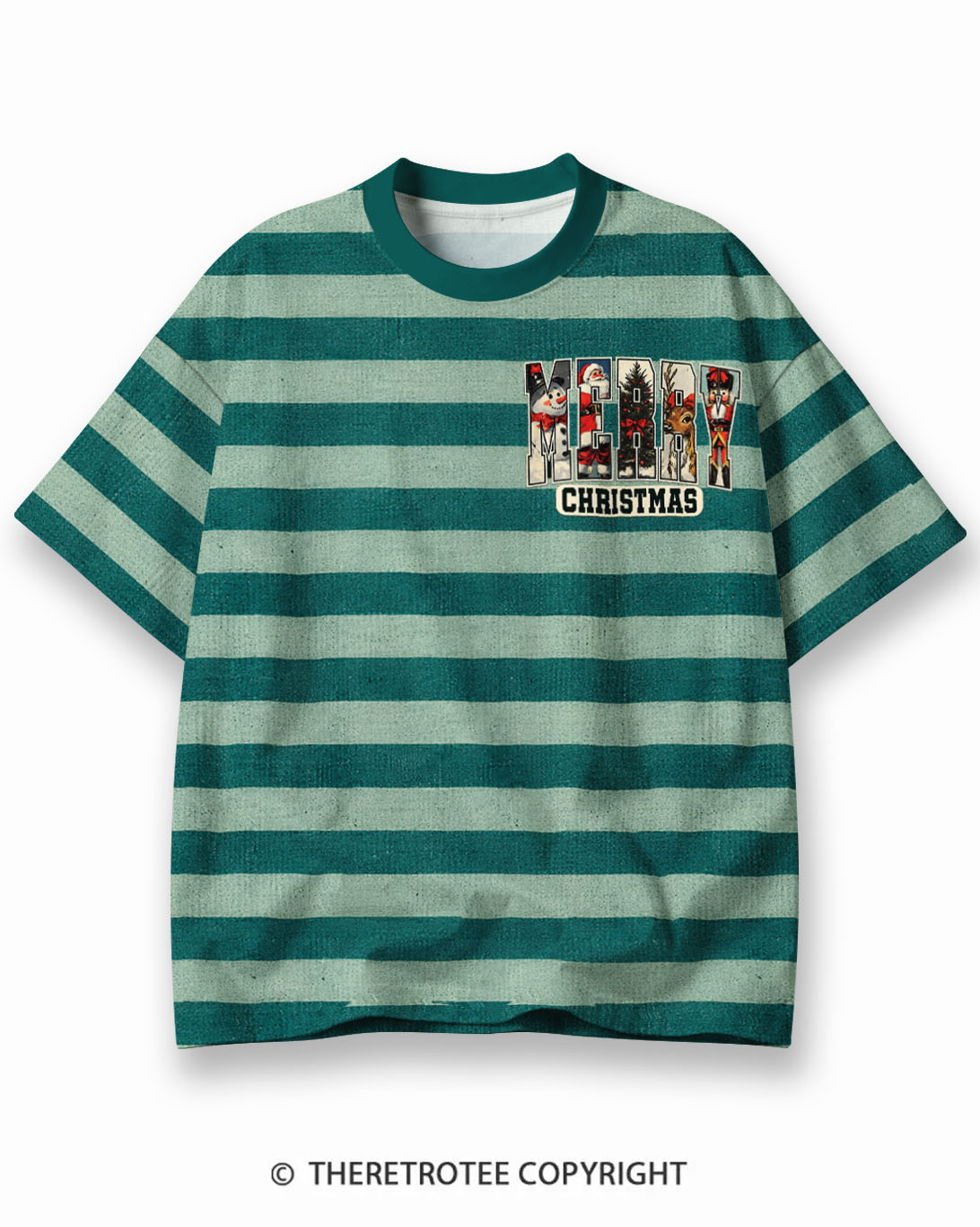 TheRetroTee XXX Eco Oversized Striped Ringer T-Shirt