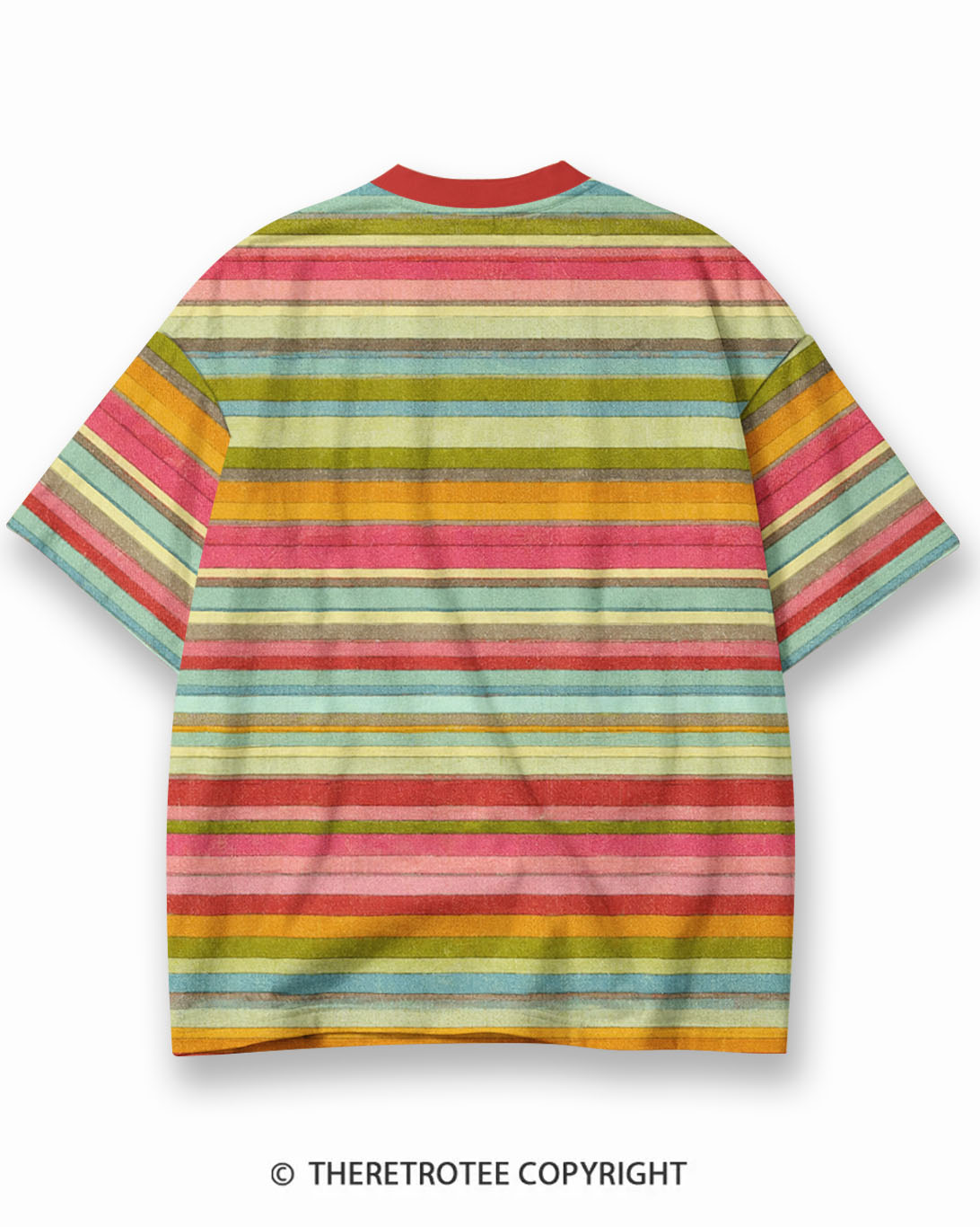 TheRetroTee XXX Eco Oversized Striped Ringer T-Shirt