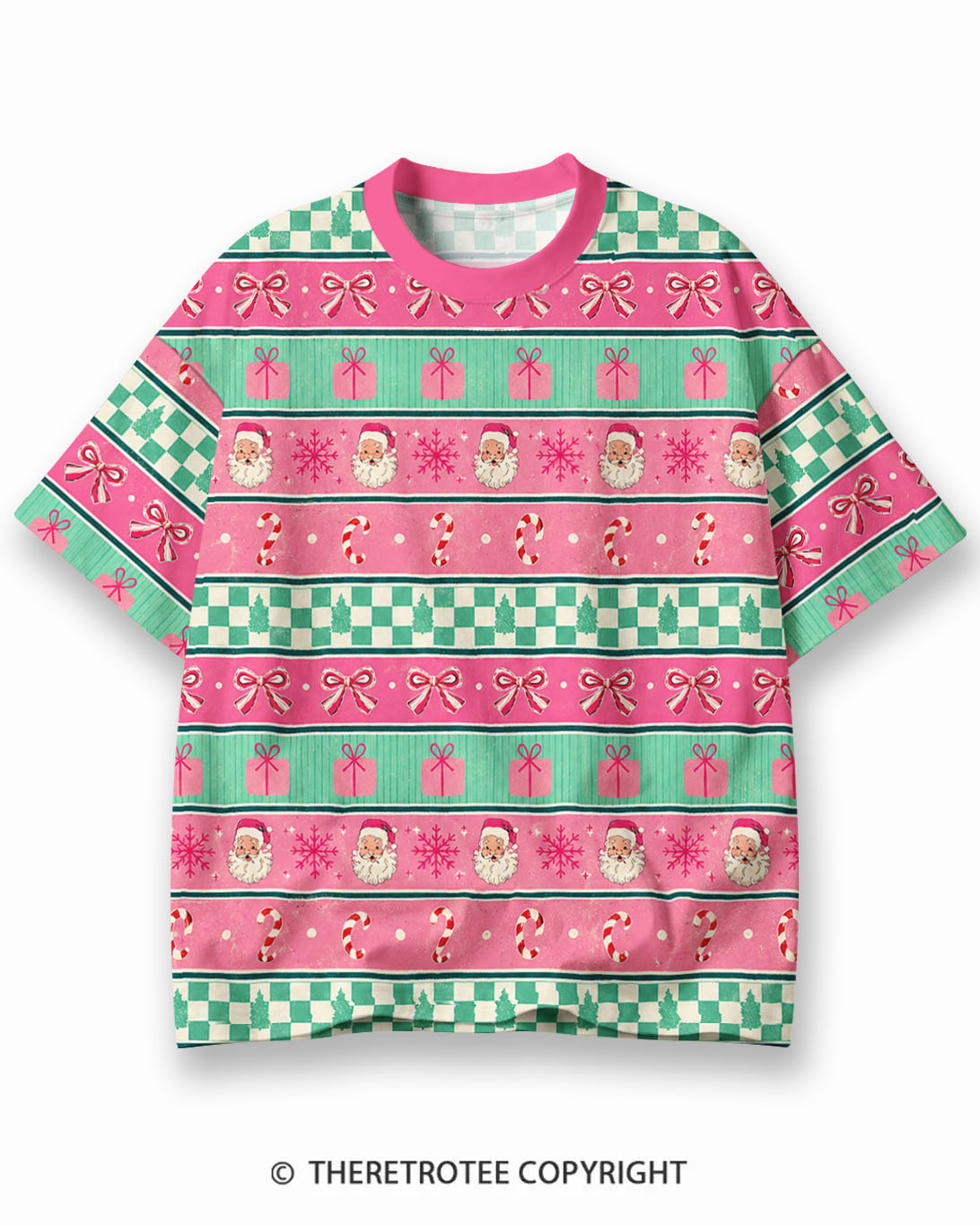 TheRetroTee XXX Eco Oversized Striped Ringer T-Shirt
