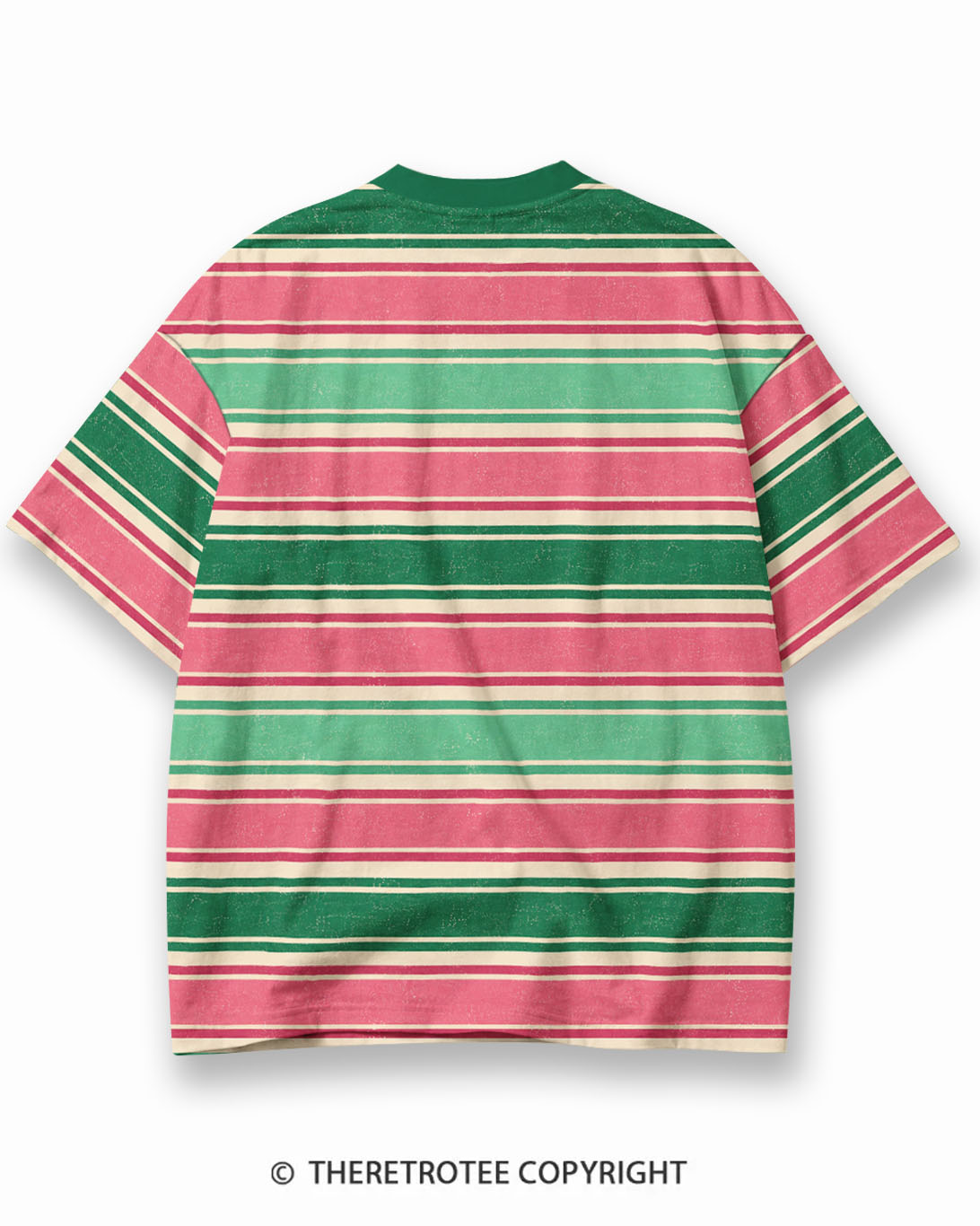 TheRetroTee XXX Eco Oversized Striped Ringer T-Shirt
