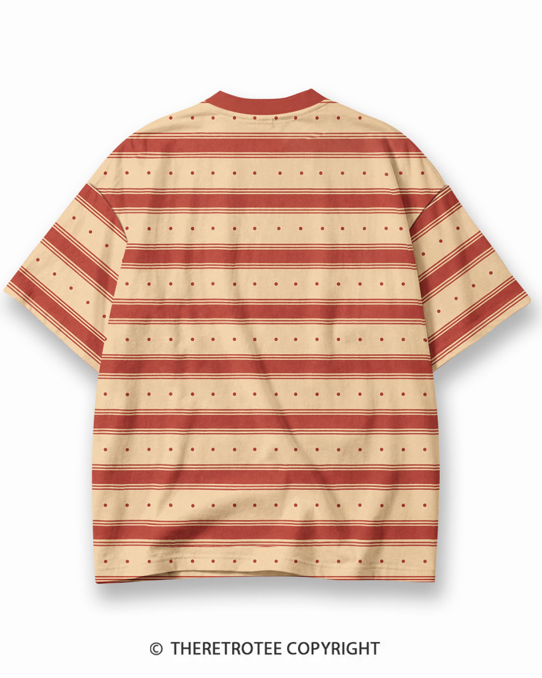 TheRetroTee XXX Eco Oversized Striped Ringer T-Shirt