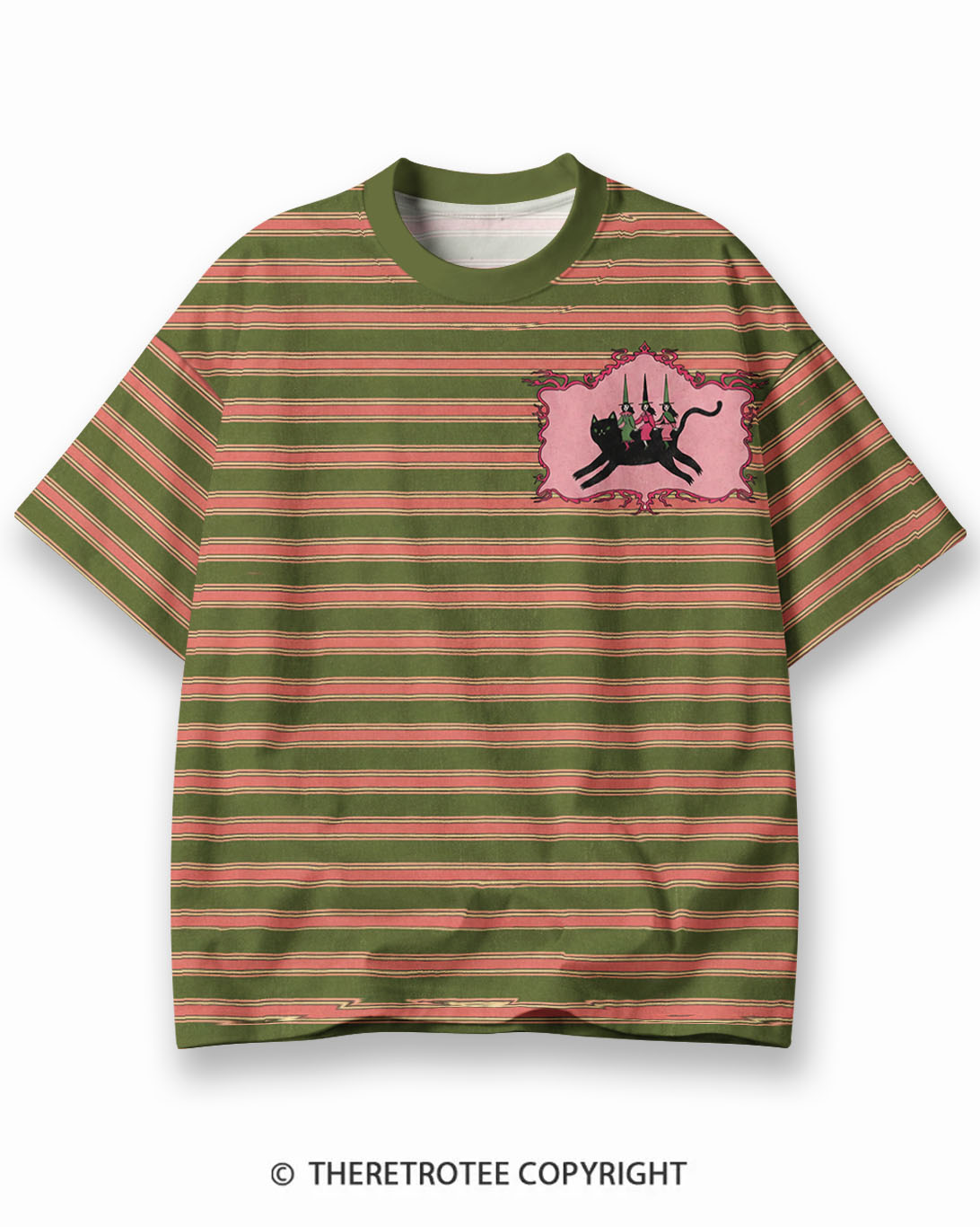 TheRetroTee XXX Eco Oversized Striped Ringer T-Shirt