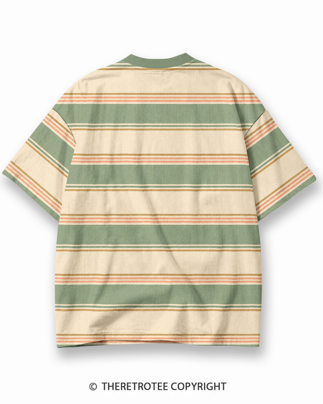 TheRetroTee XXX Eco Oversized Striped Ringer T-Shirt