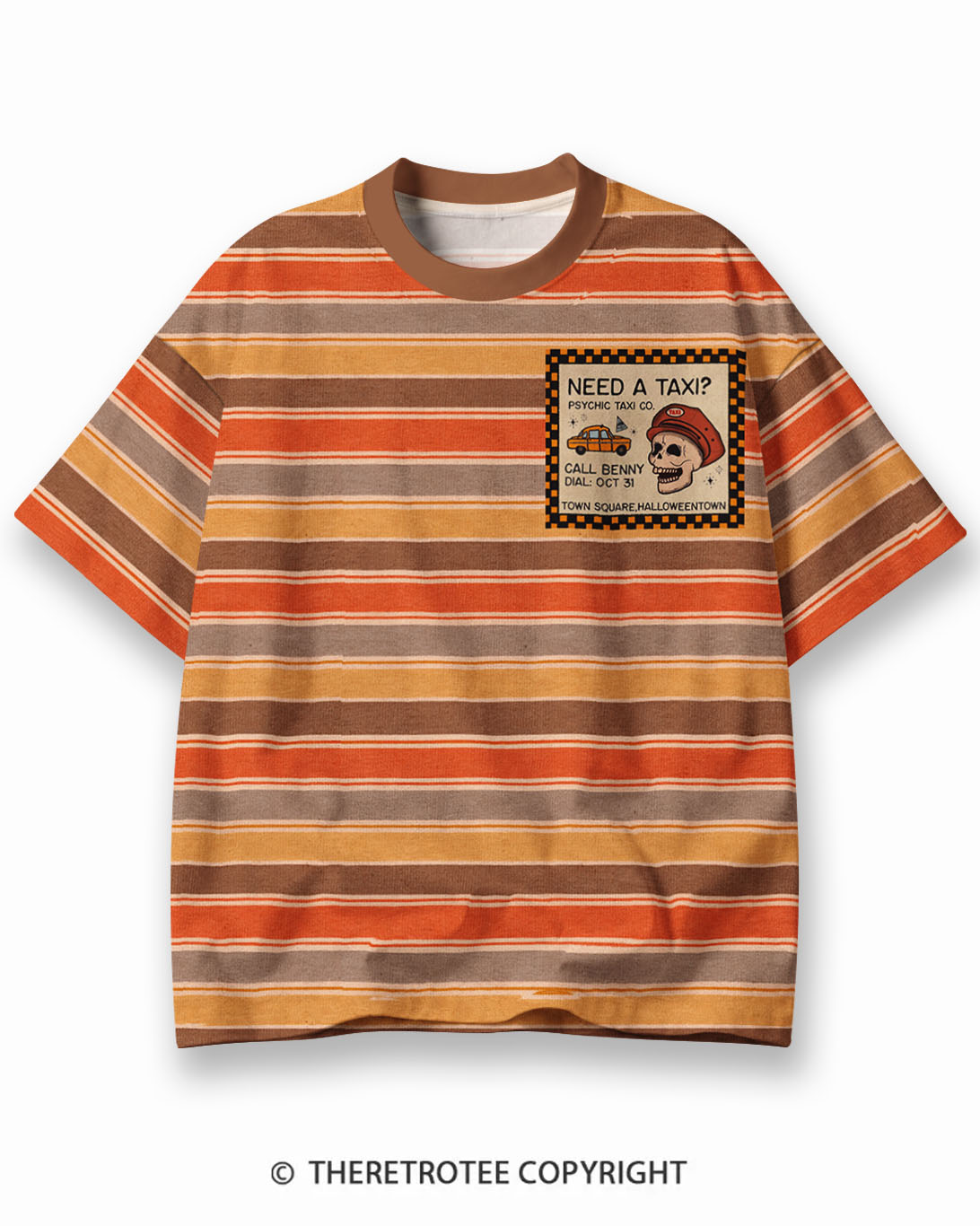 TheRetroTee XXX Eco Oversized Striped Ringer T-Shirt