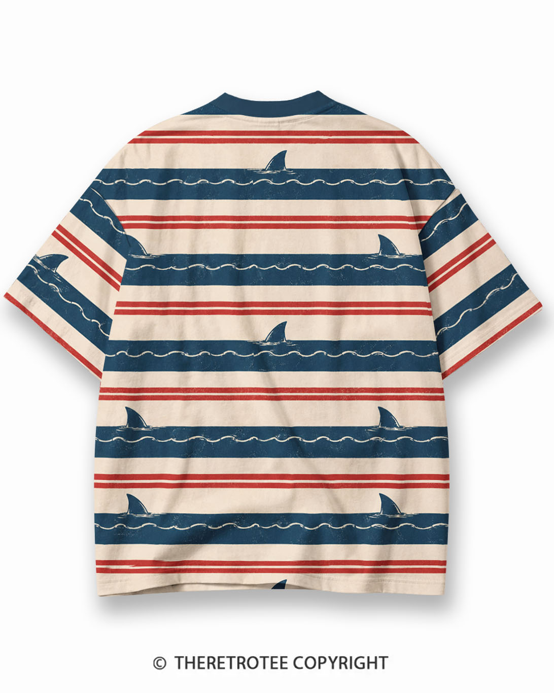 TheRetroTee XXX Eco Oversized Striped Ringer T-Shirt