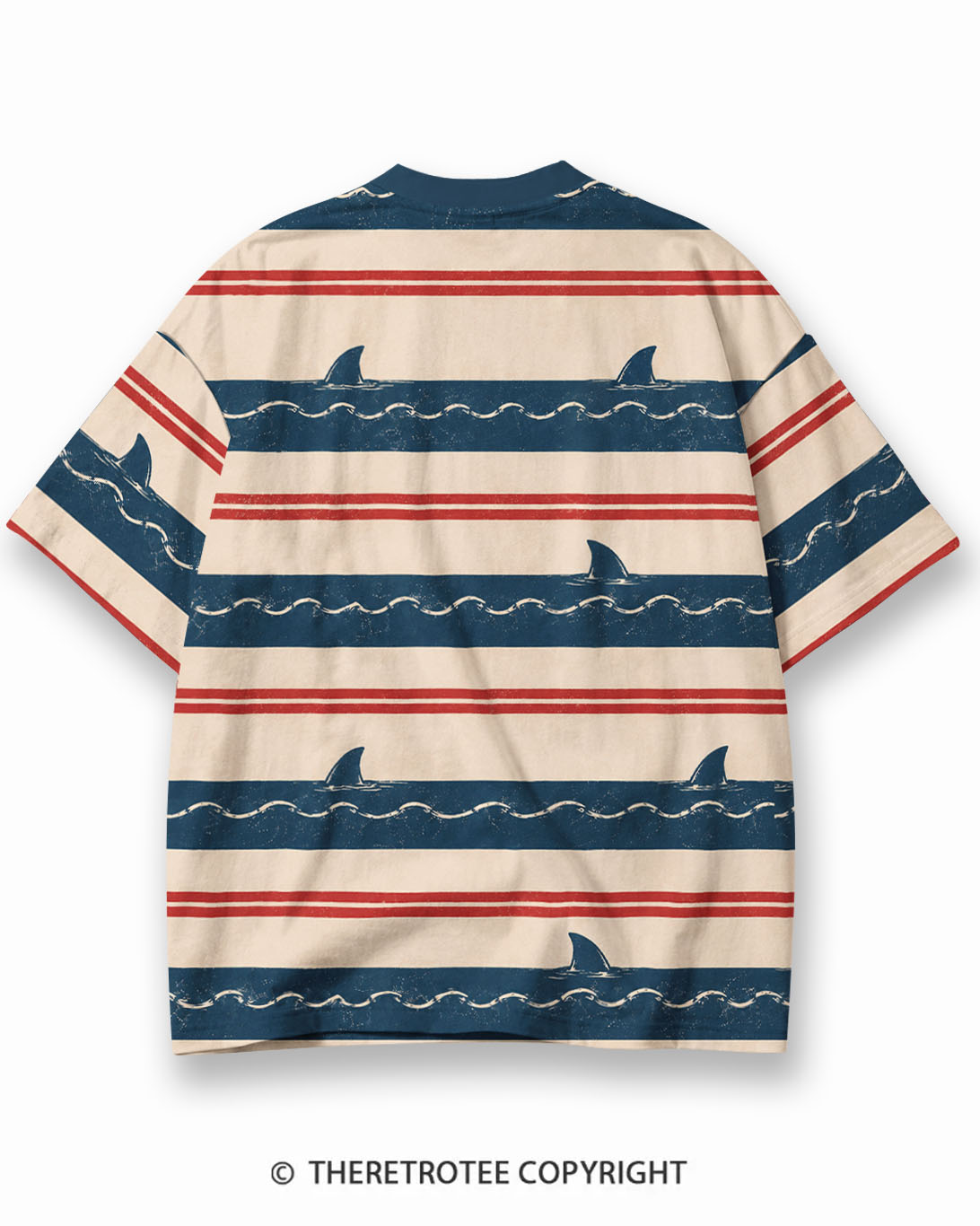 TheRetroTee XXX Eco Oversized Striped Ringer T-Shirt