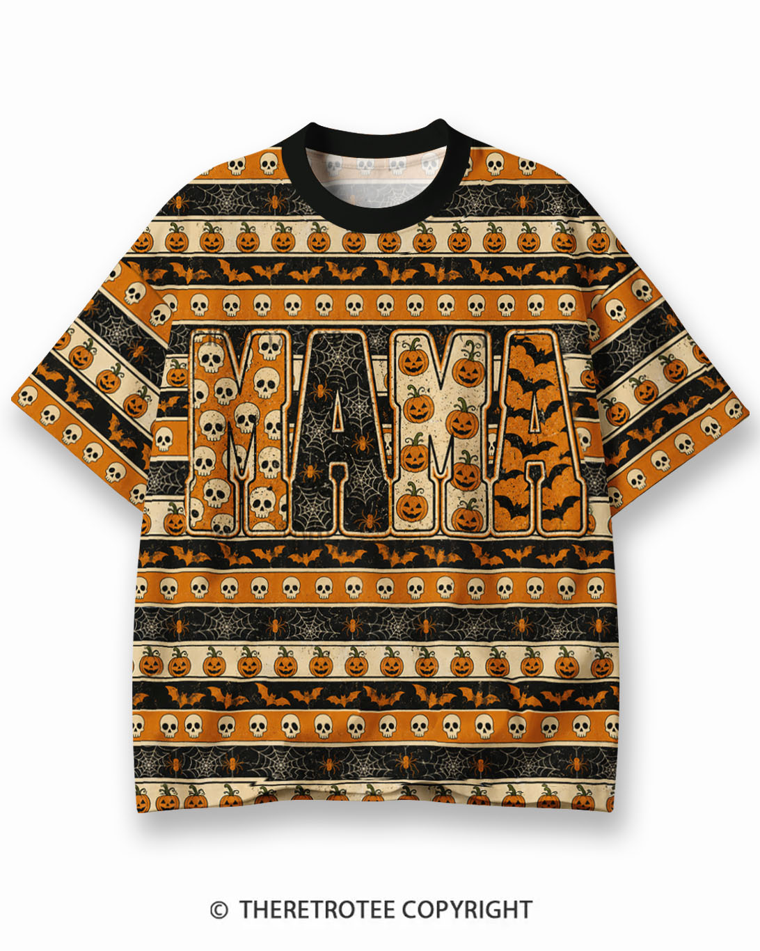 TheRetroTee XXX Eco Oversized Striped Ringer T-Shirt