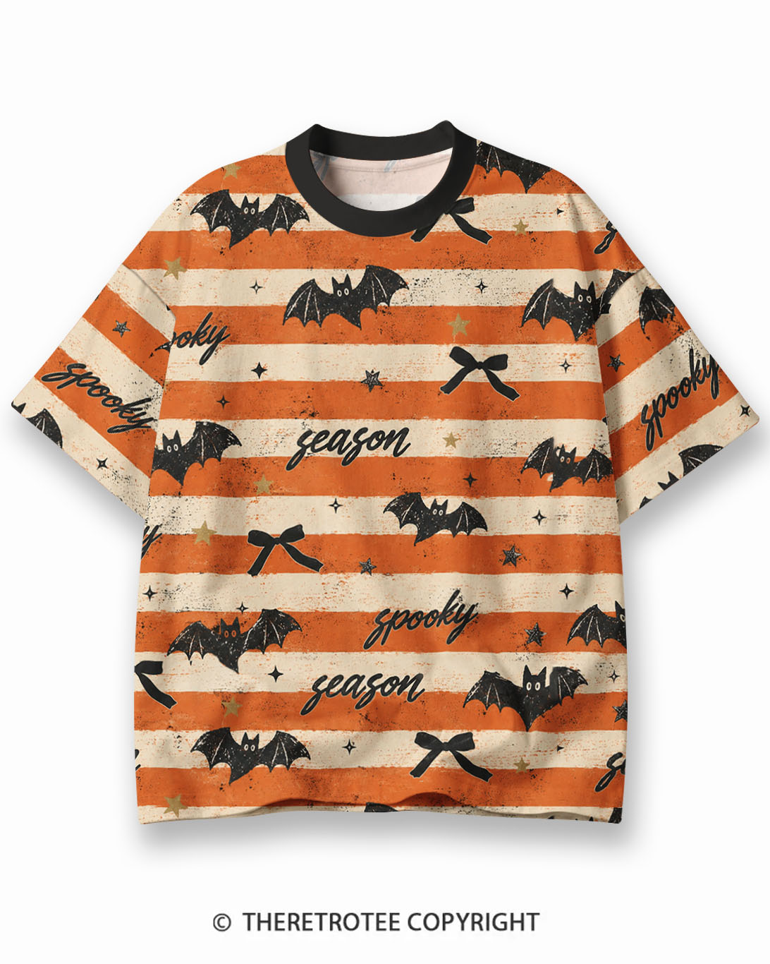 TheRetroTee XXX Eco Oversized Striped Ringer T-Shirt