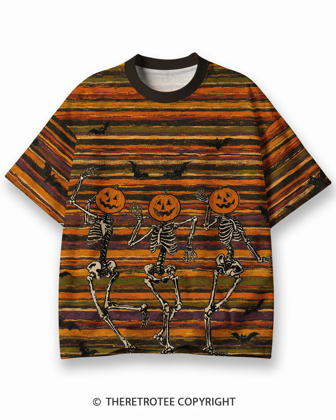 TheRetroTee XXX Eco Oversized Striped Ringer T-Shirt