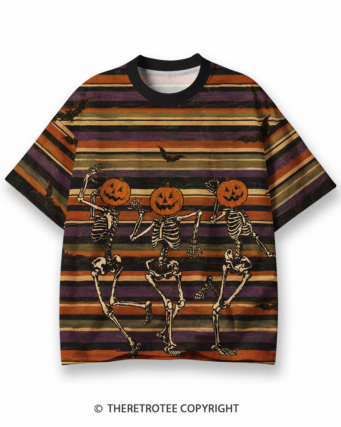 TheRetroTee XXX Eco Oversized Striped Ringer T-Shirt