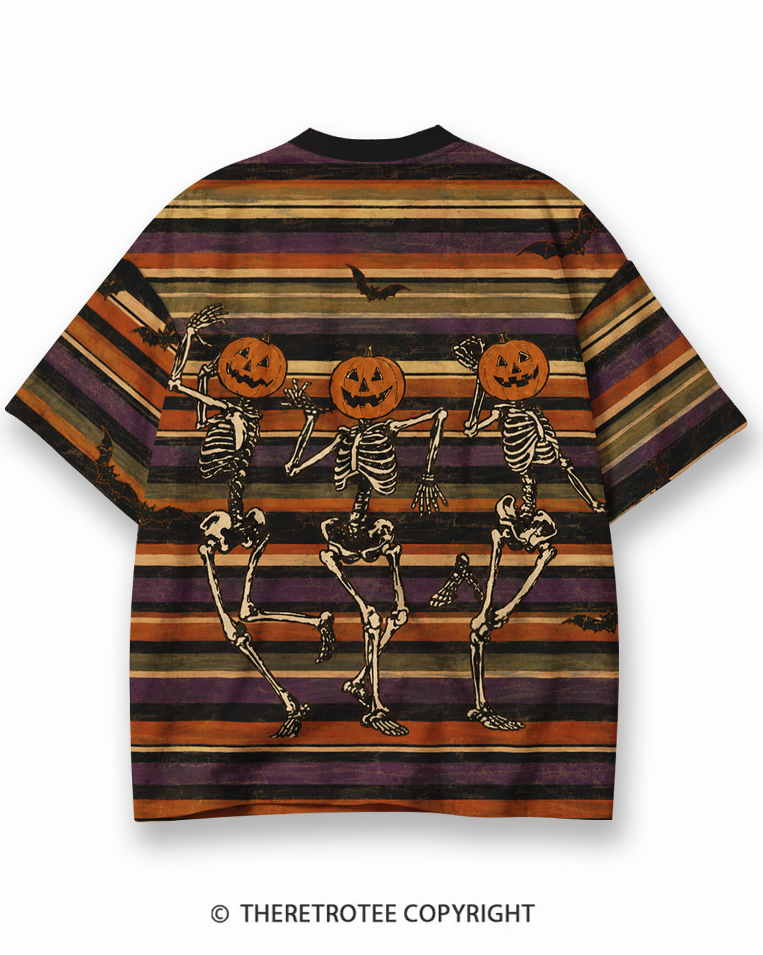 TheRetroTee XXX Eco Oversized Striped Ringer T-Shirt