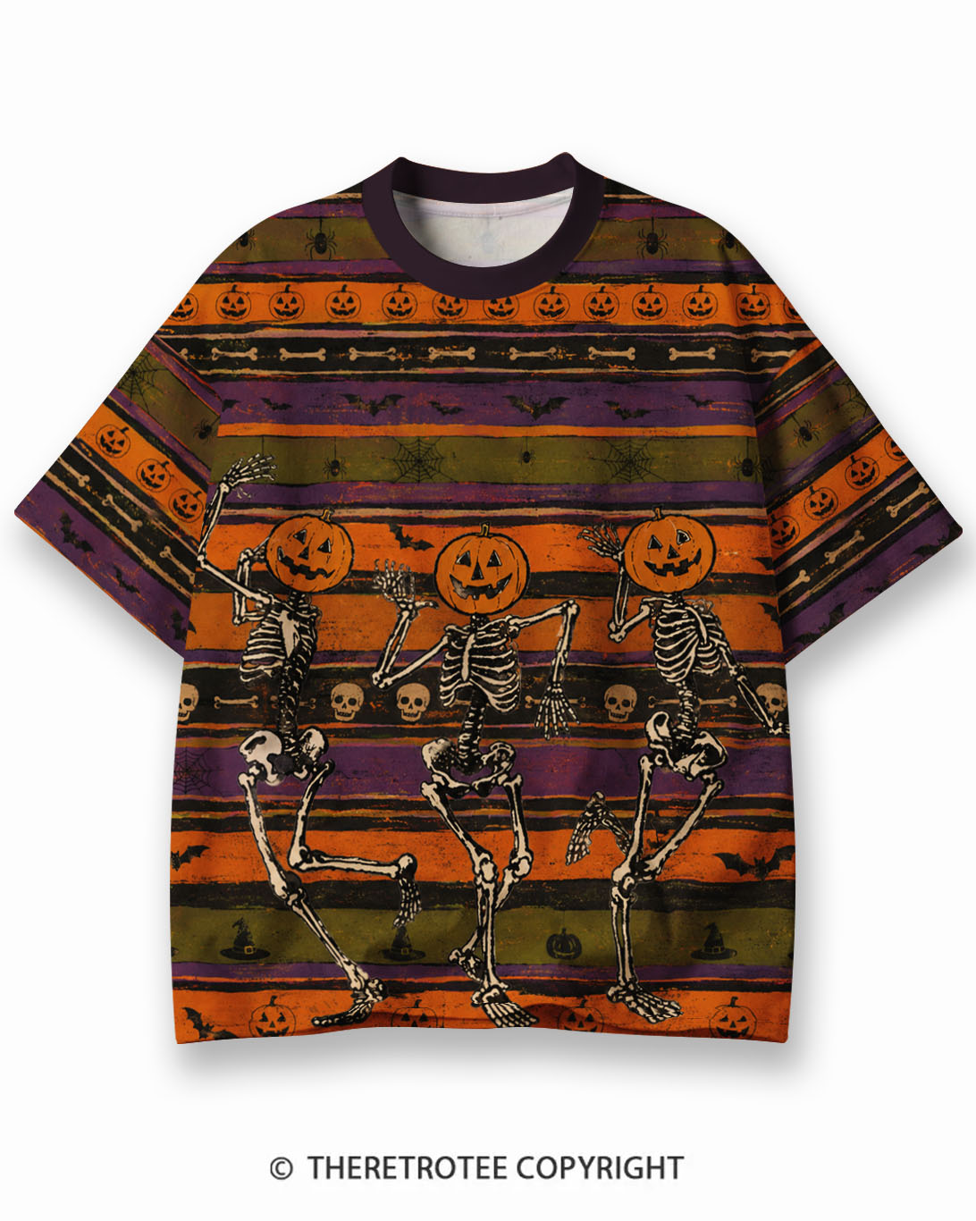TheRetroTee XXX Eco Oversized Striped Ringer T-Shirt