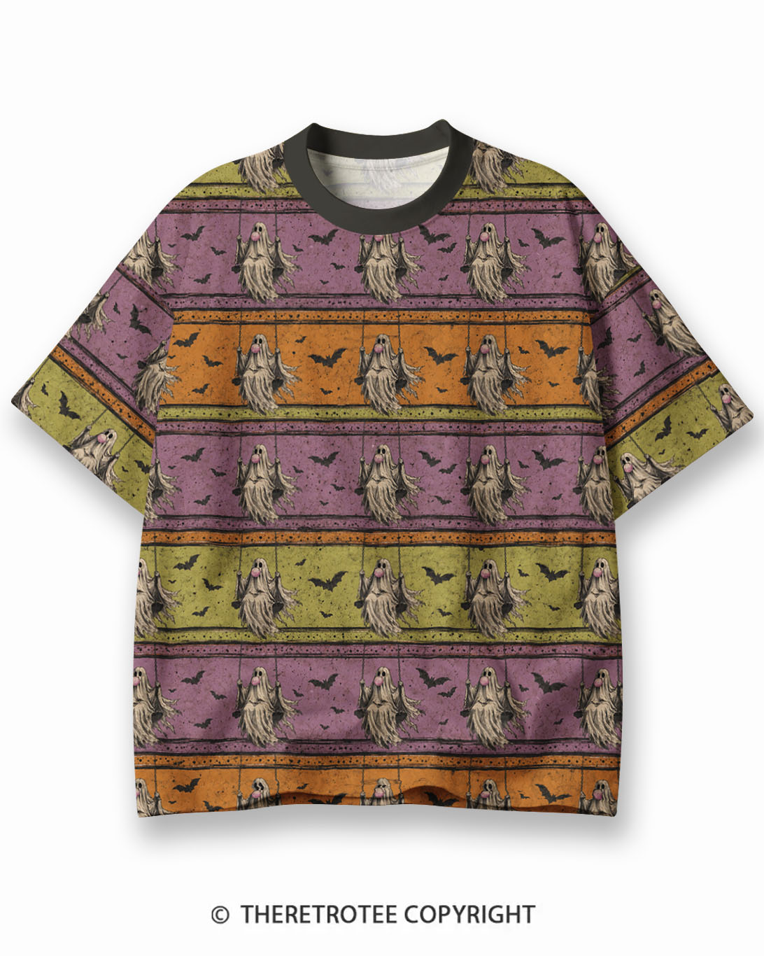 TheRetroTee XXX Eco Oversized Striped Ringer T-Shirt