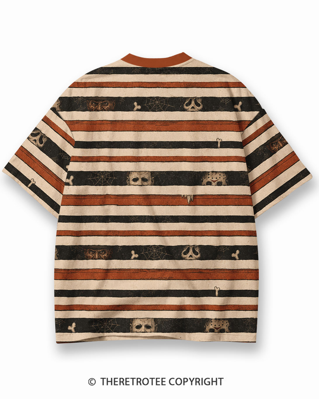 TheRetroTee XXX Eco Oversized Striped Ringer T-Shirt