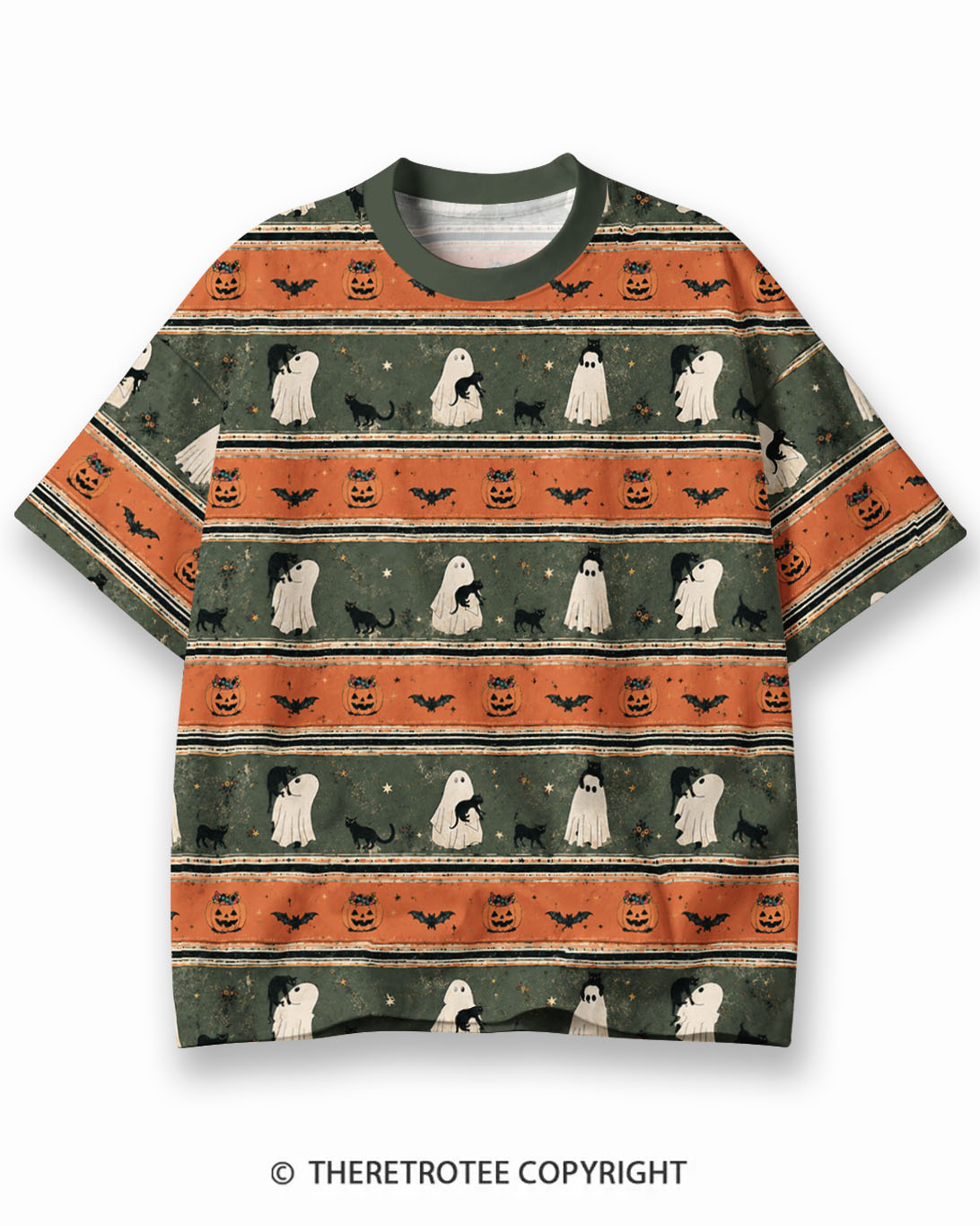 TheRetroTee XXX Eco Oversized Striped Ringer T-Shirt