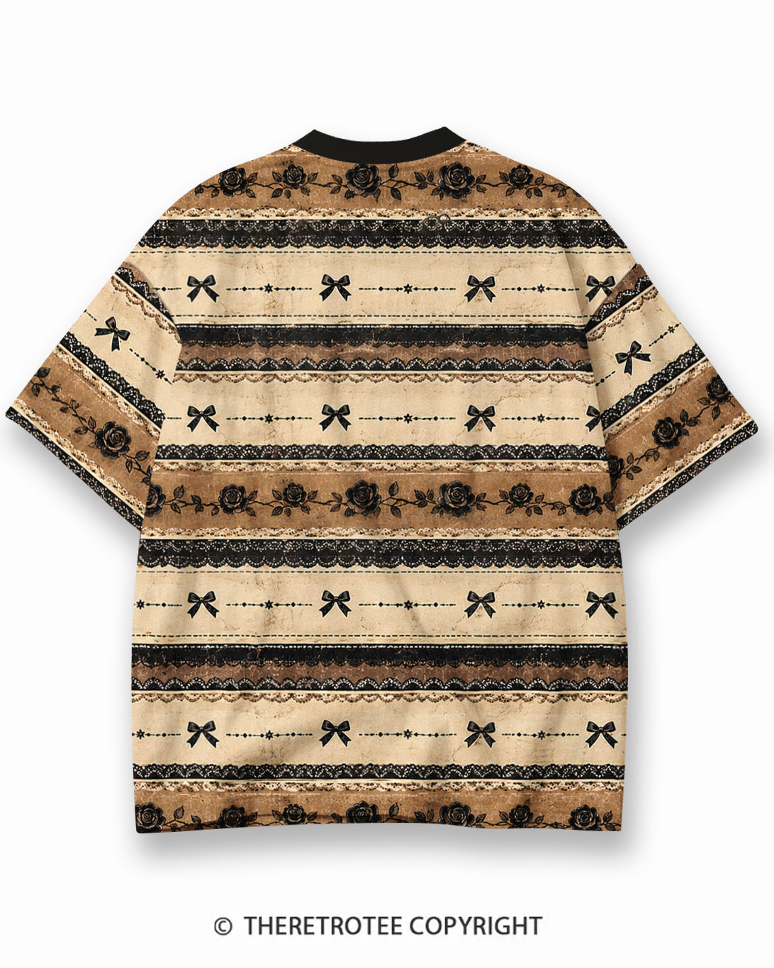 TheRetroTee XXX Eco Oversized Striped Ringer T-Shirt