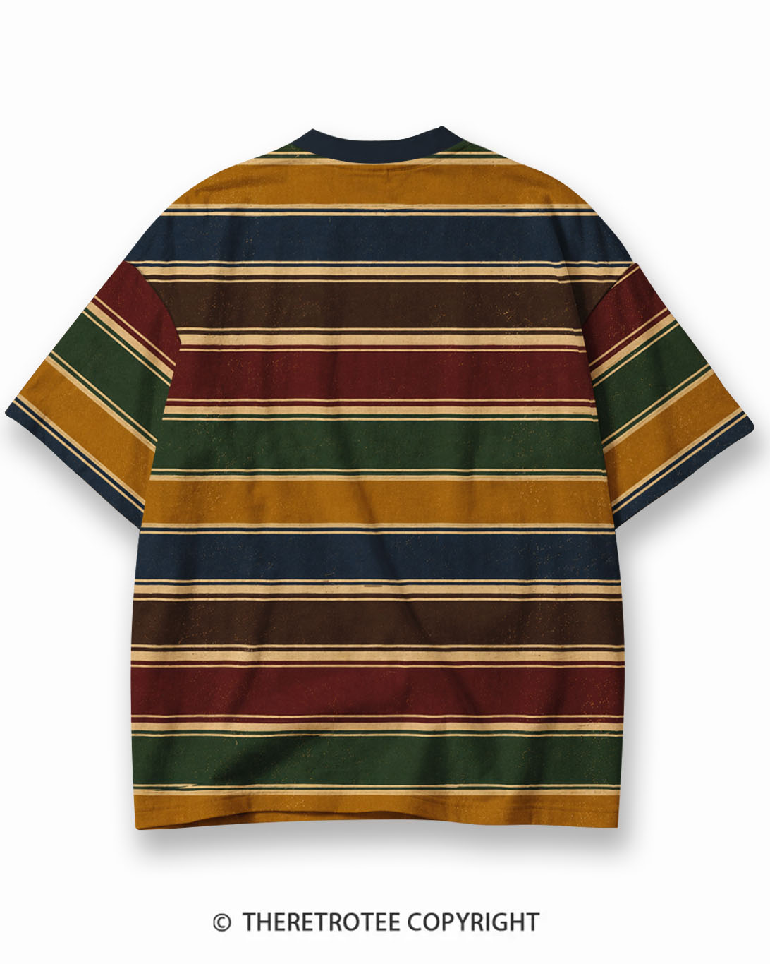 TheRetroTee XXX Eco Oversized Striped Ringer T-Shirt