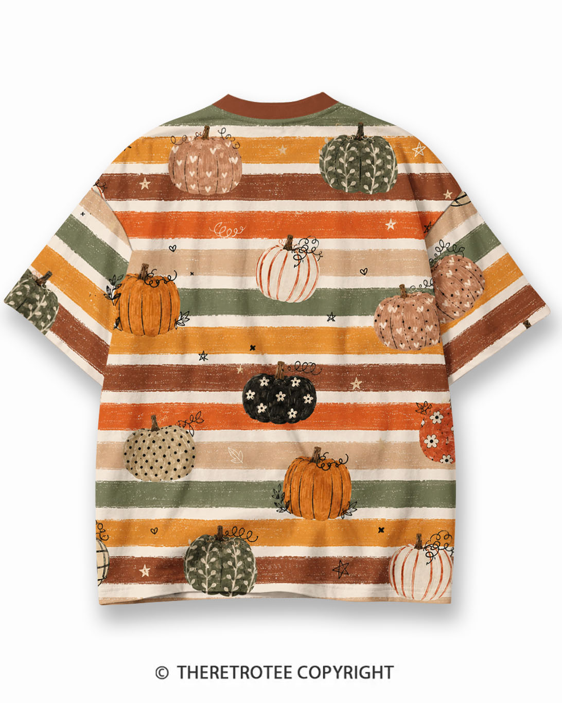 TheRetroTee XXX Eco Oversized Striped Ringer T-Shirt