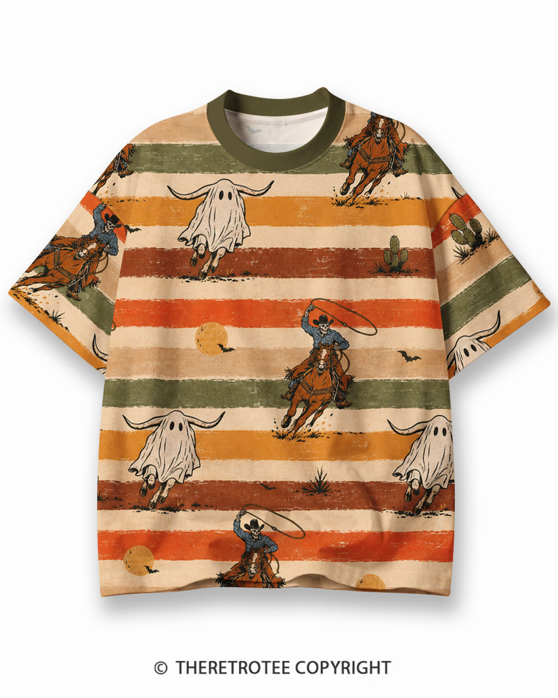 TheRetroTee XXX Eco Oversized Striped Ringer T-Shirt