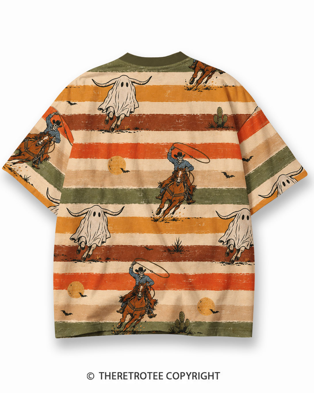 TheRetroTee XXX Eco Oversized Striped Ringer T-Shirt