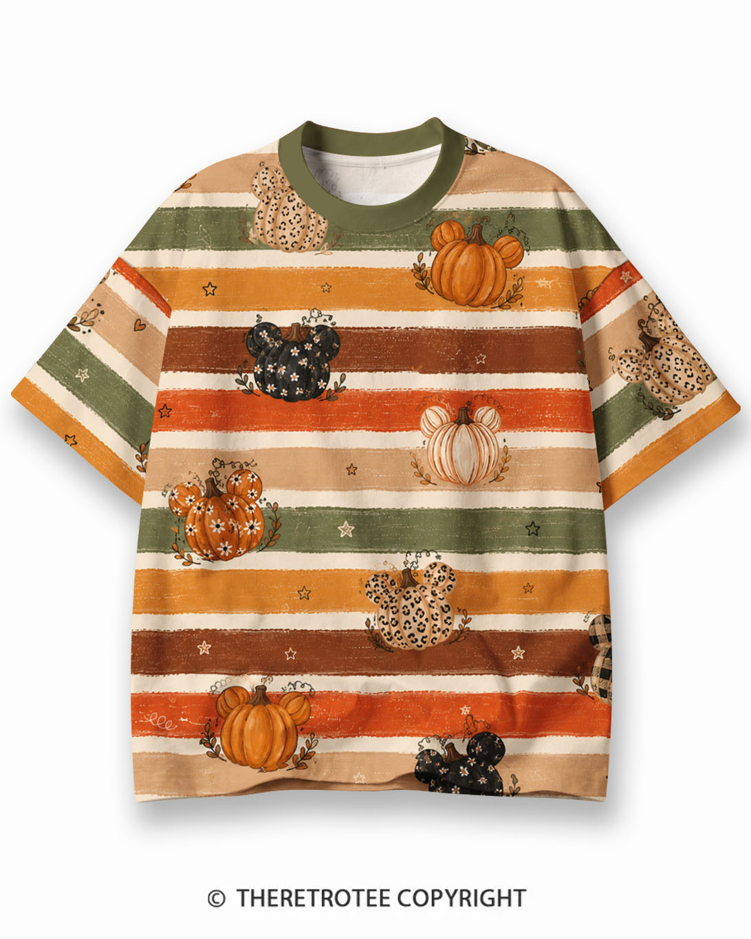 TheRetroTee XXX Eco Oversized Striped Ringer T-Shirt
