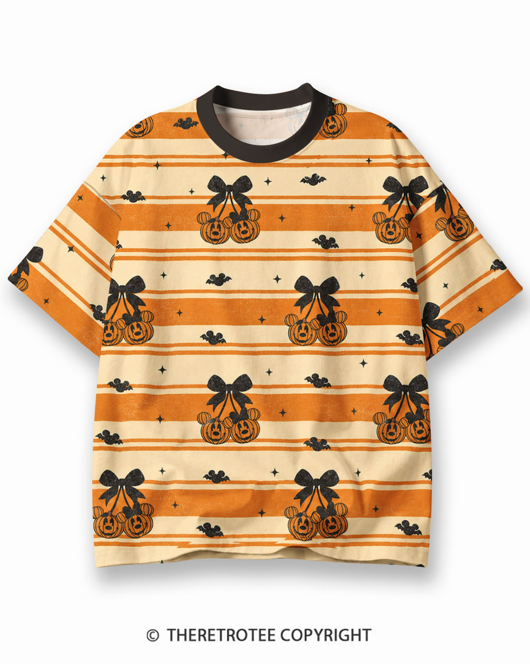 TheRetroTee XXX Eco Oversized Striped Ringer T-Shirt
