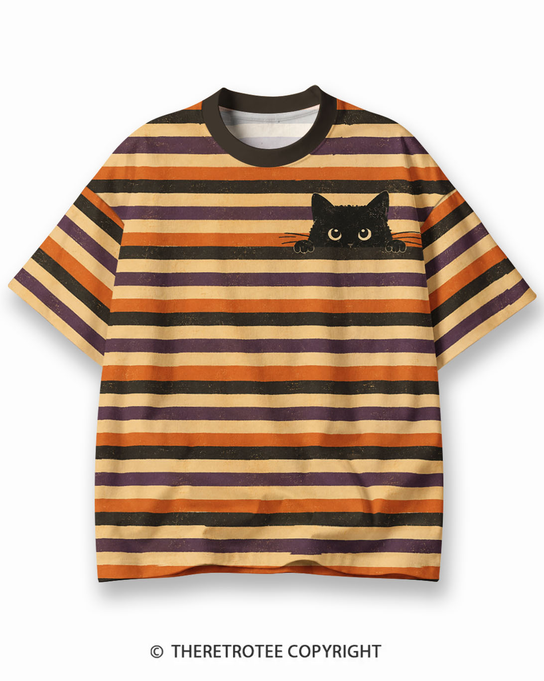 TheRetroTee XXX Eco Oversized Striped Ringer T-Shirt
