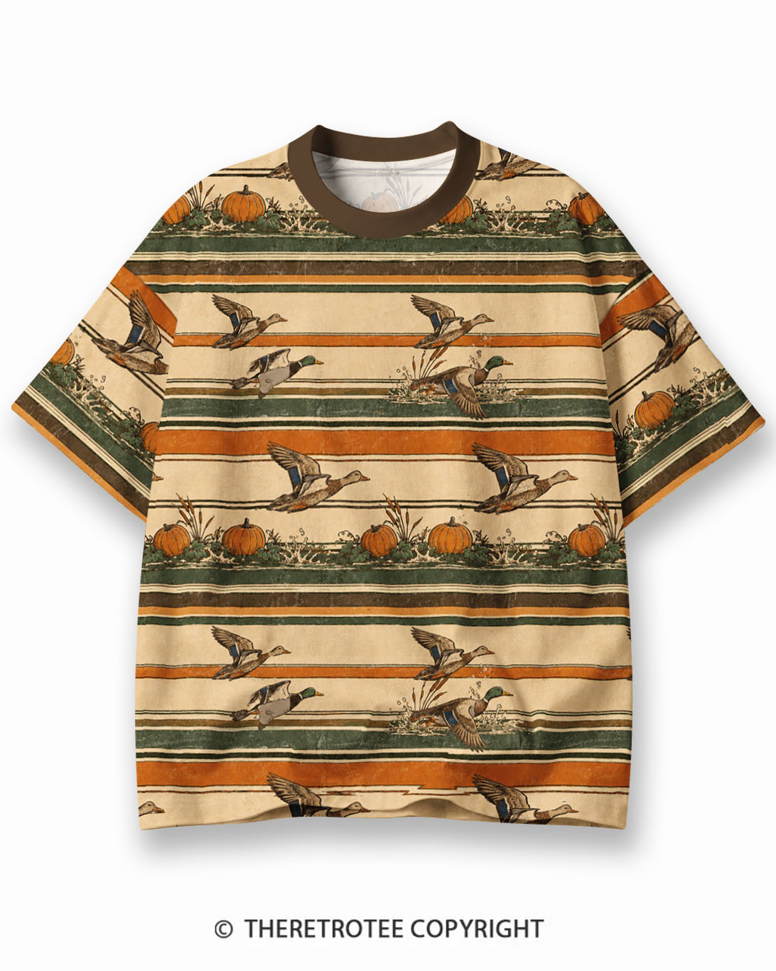 TheRetroTee XXX Eco Oversized Striped Ringer T-Shirt