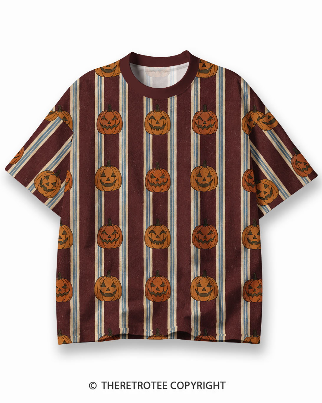 TheRetroTee XXX Eco Oversized Striped Ringer T-Shirt