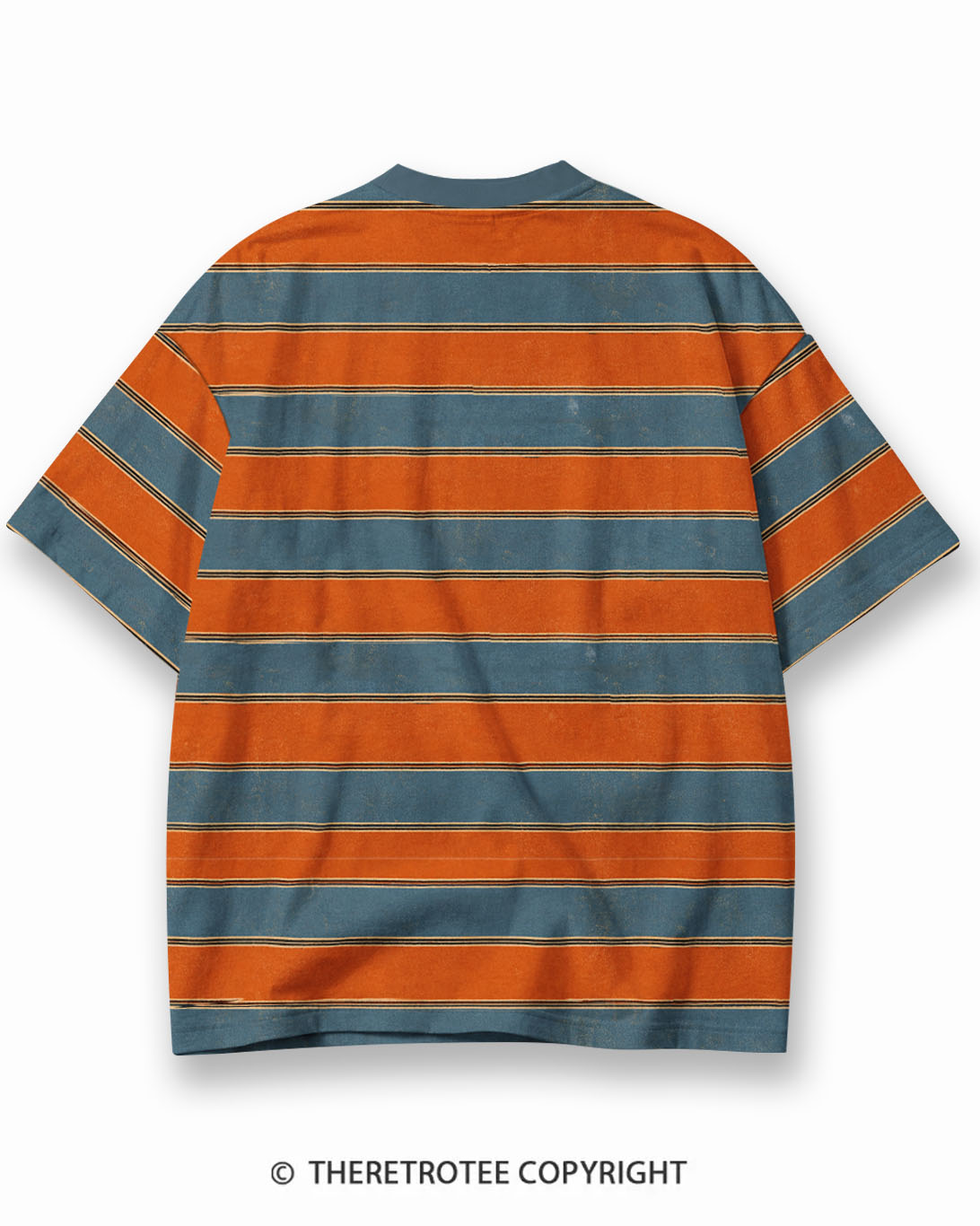 TheRetroTee XXX Eco Oversized Striped Ringer T-Shirt