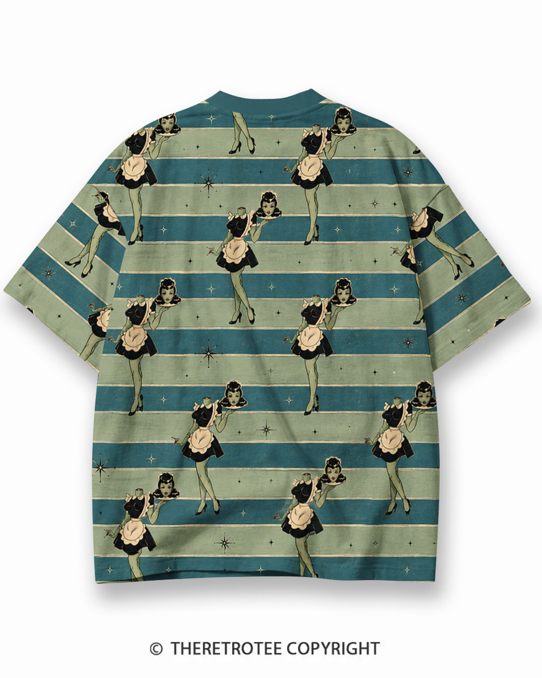 TheRetroTee XXX Eco Oversized Striped Ringer T-Shirt