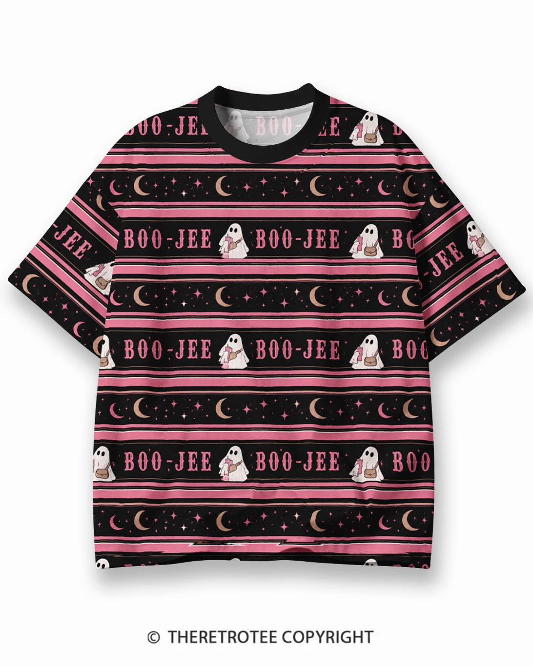 TheRetroTee XXX Eco Oversized Striped Ringer T-Shirt