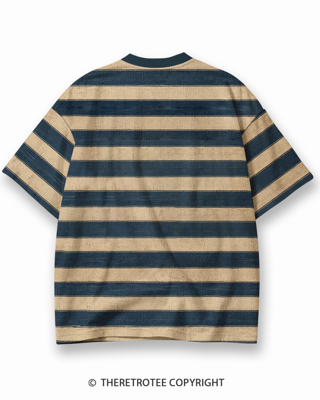 TheRetroTee XXX Eco Oversized Striped Ringer T-Shirt