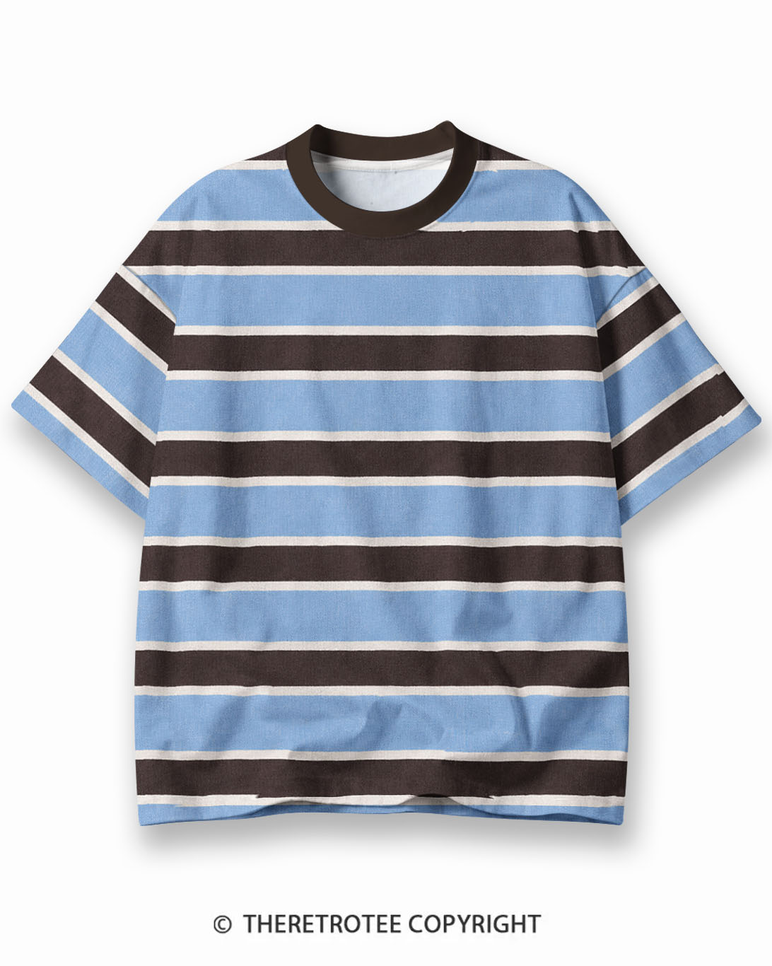 TheRetroTee XXX Eco Oversized Striped Ringer T-Shirt