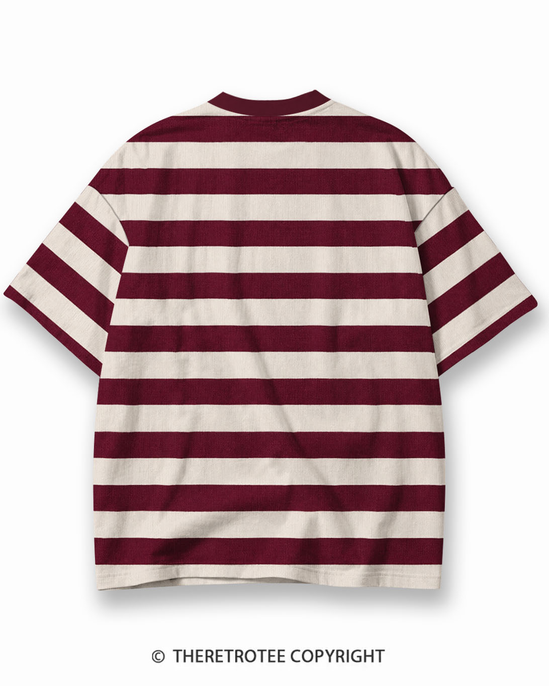 TheRetroTee Classic Stripe Christmas Eco Oversized Striped Ringer T-Shirt