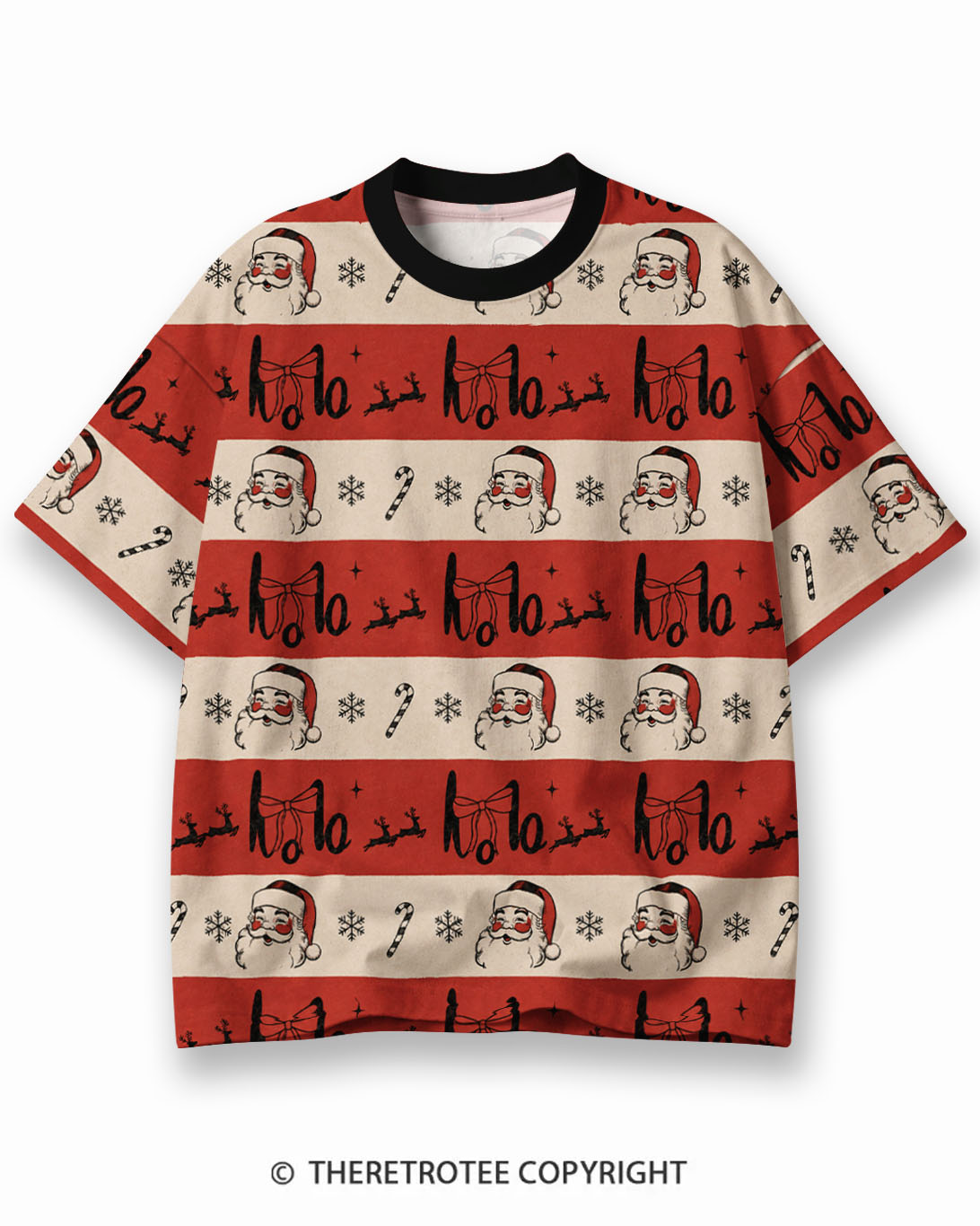 TheRetroTee XXX Eco Oversized Striped Ringer T-Shirt