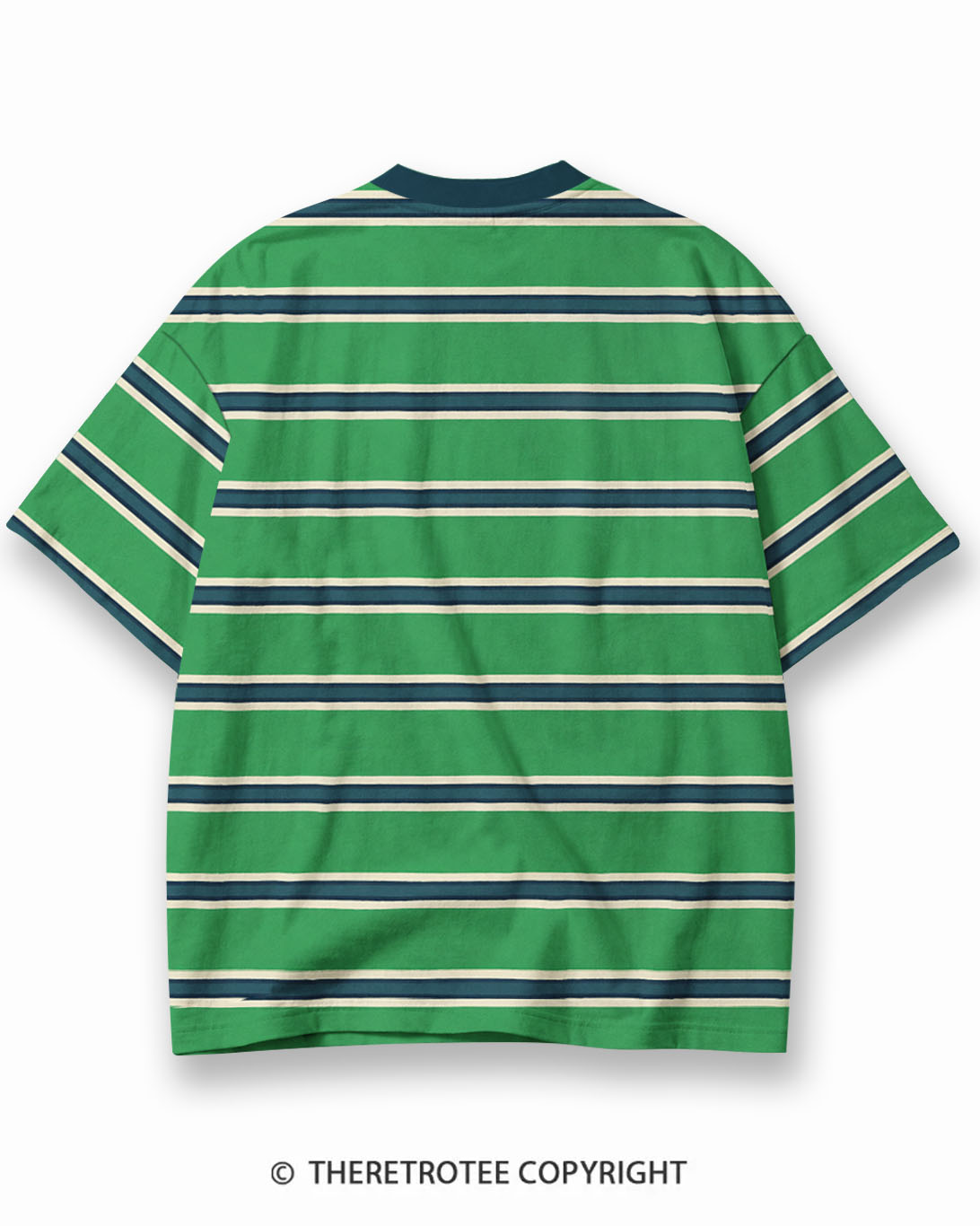 TheRetroTee XXX Eco Oversized Striped Ringer T-Shirt