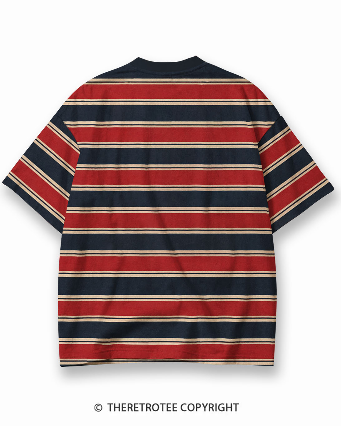 TheRetroTee XXX Eco Oversized Striped Ringer T-Shirt