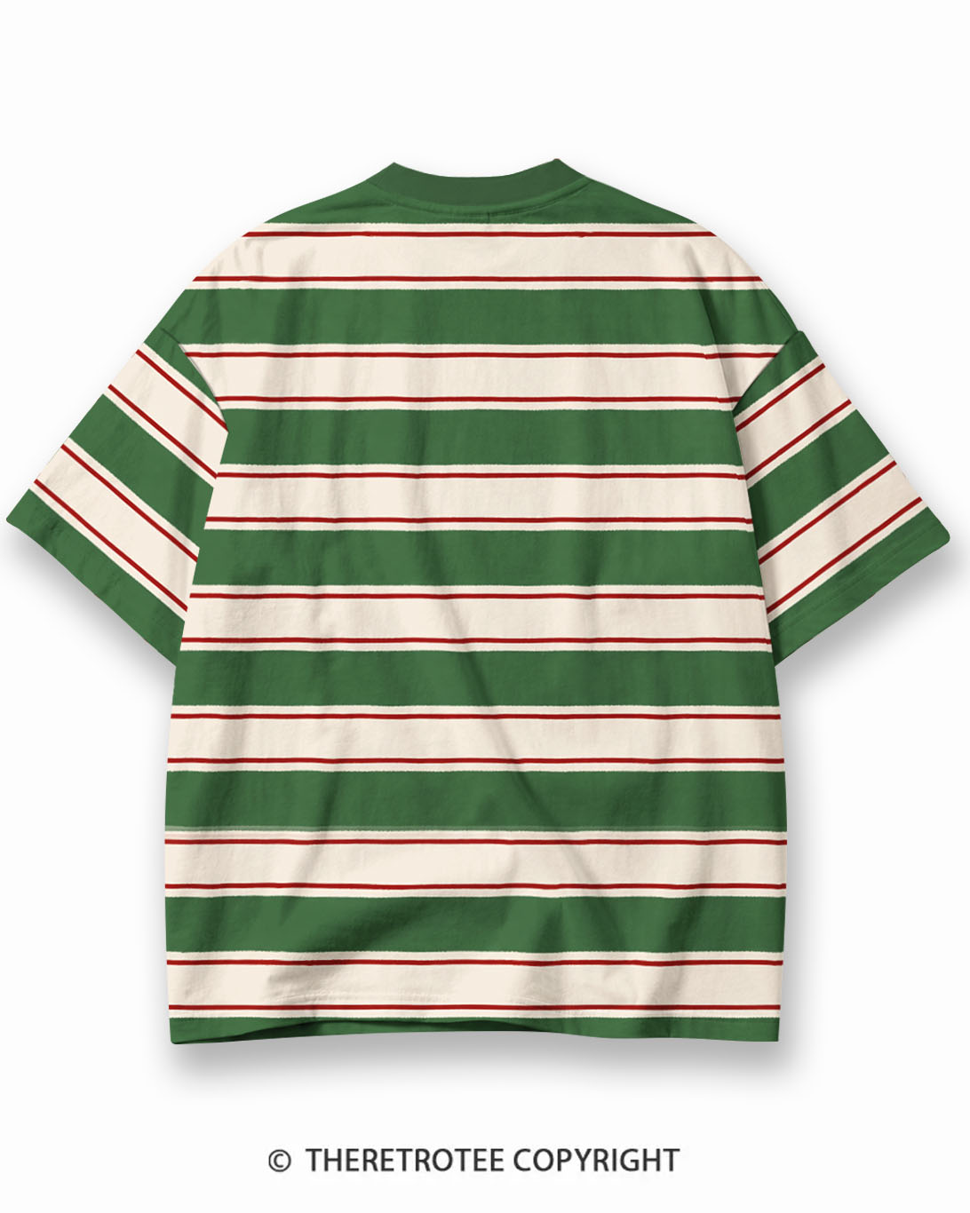 TheRetroTee XXX Eco Oversized Striped Ringer T-Shirt