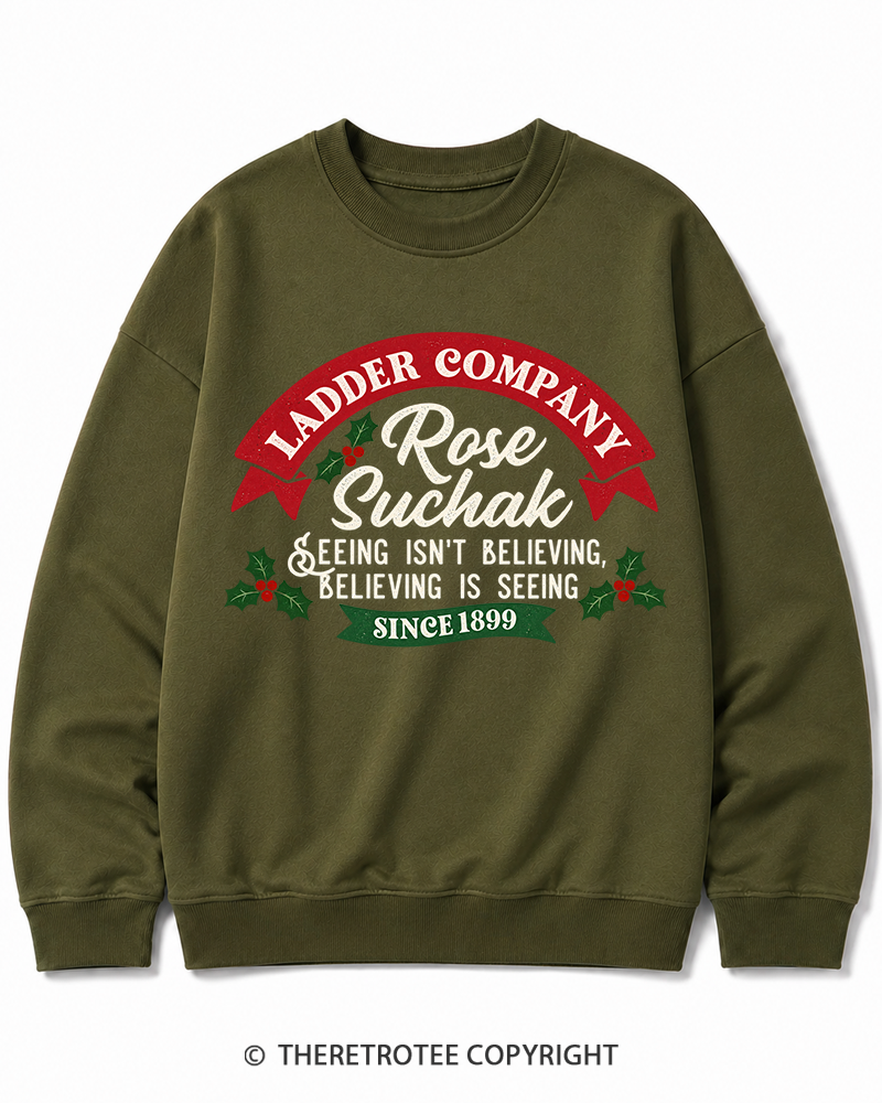 TheRetroTee Believing Is Seeing 1990s Christmas Cotton Sweatshirt