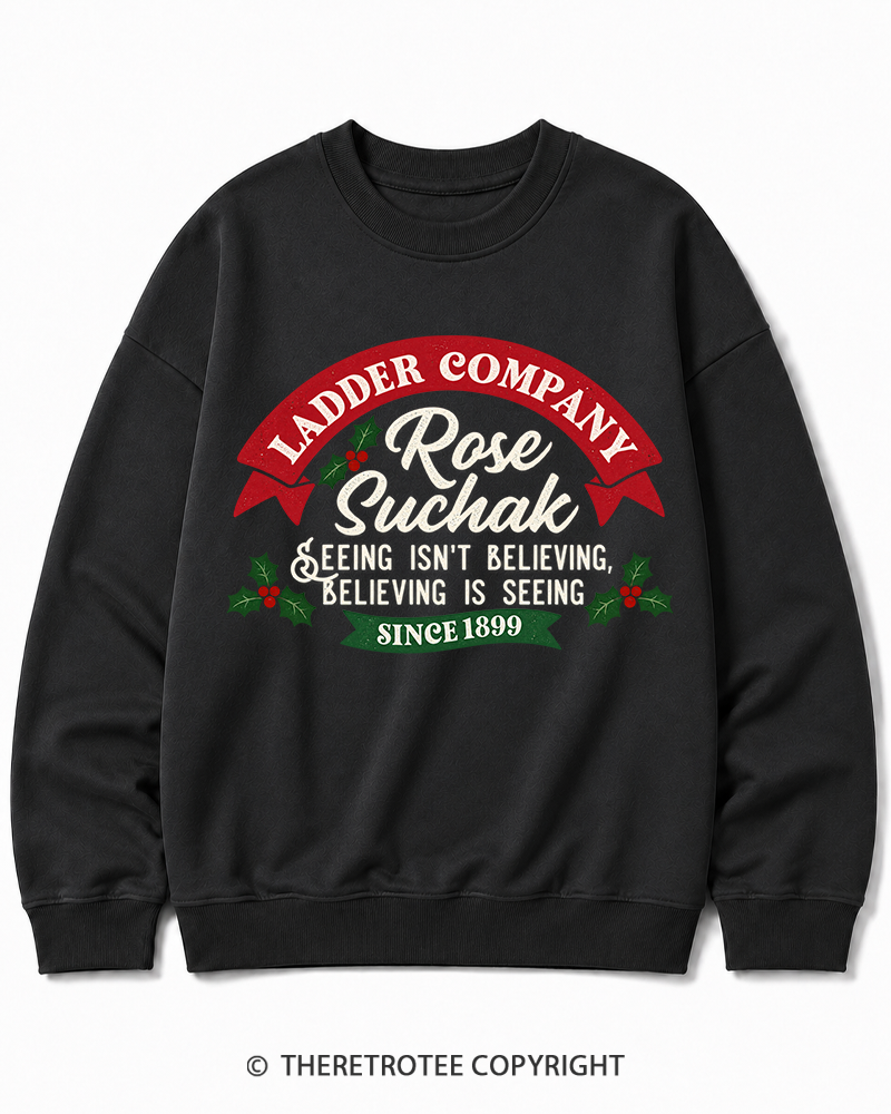TheRetroTee Believing Is Seeing 1990s Christmas Cotton Sweatshirt