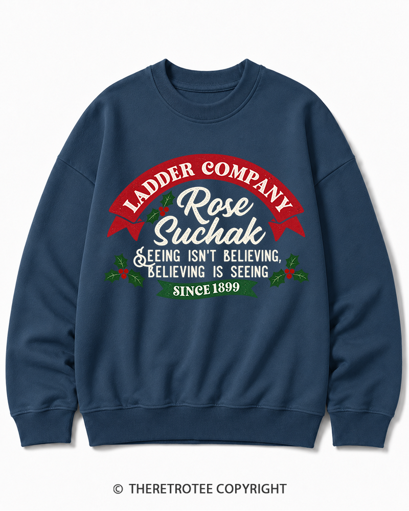 TheRetroTee Believing Is Seeing 1990s Christmas Cotton Sweatshirt