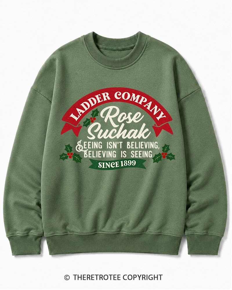 TheRetroTee Believing Is Seeing 1990s Christmas Cotton Sweatshirt