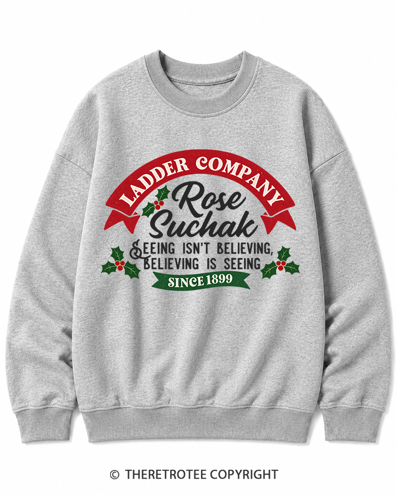 TheRetroTee Believing Is Seeing 1990s Christmas Cotton Sweatshirt