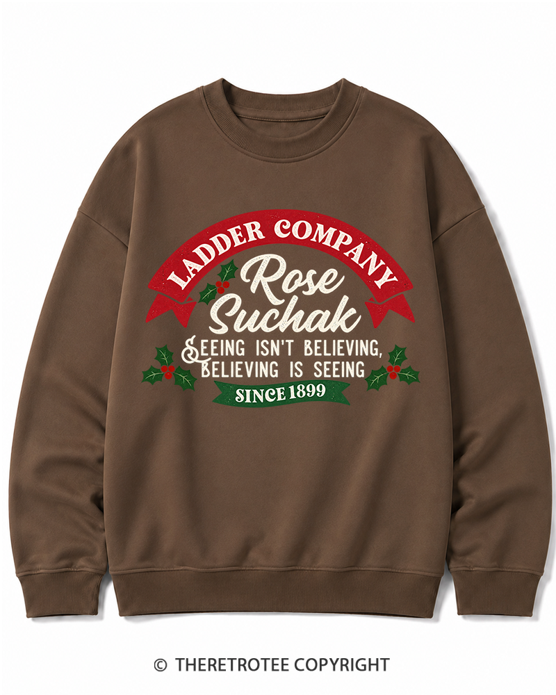 TheRetroTee Believing Is Seeing 1990s Christmas Cotton Sweatshirt